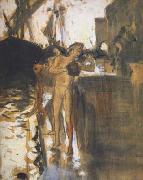 John Singer Sargent Two Nude Bathers Standing on a Wharf (mk18) Spain oil painting artist